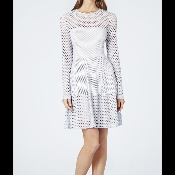 BCBG Max Azria Long Sleeve Eyelet Dress - Picture 1 of 7